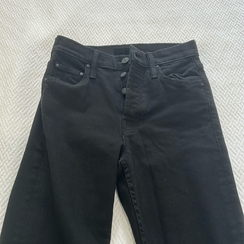Black Mother Jeans. Tomcat anke. Black (not faded, bad pics). Worn 2 times!